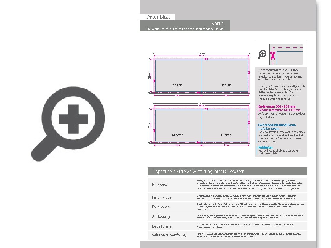 Product Bild trauerkarte_din_a6_quer_4-seiter_4_4_farbig_mit_beidseitig_partieller_uv-lackierung